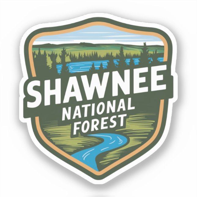 Sticker Illinois de la Forêt nationale de Shawnee (Recto)