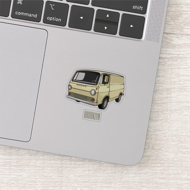 Sticker Illustration classique de van (Détail)