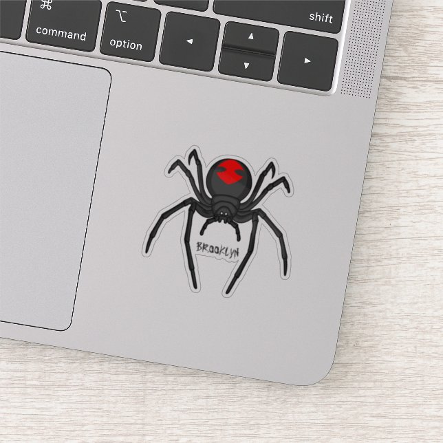 Sticker Illustration d'araignée noire effrayante (Détail)