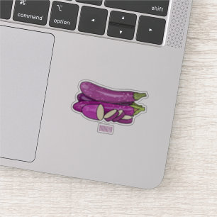 Sticker Illustration d'aubergine