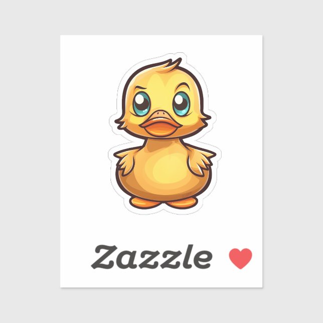 Sticker Illustration de canard de dessin (Feuille)