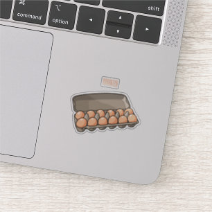Sticker Illustration de carton d'oeufs