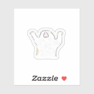 Sticker Illustration de chat à l'aquarelle mignonne