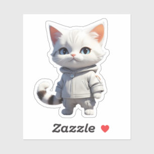 Sticker Illustration de chats cool et adorables
