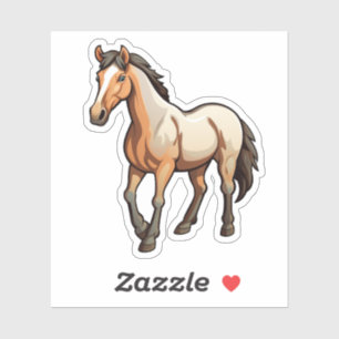 Sticker Illustration de cheval en dessin