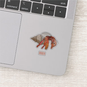 Sticker Illustration de crabe ermite
