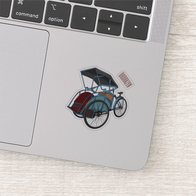 Sticker Illustration de cyclo-pousse (Détail)