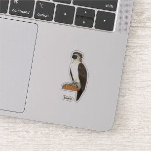 Sticker illustration de dessin animé d'aigle des Philippin