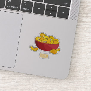 Sticker Illustration de dessin animé de chips 