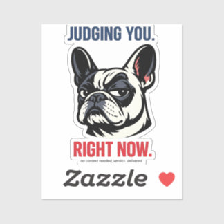 Sticker Illustration de dessin animé de jugement de French