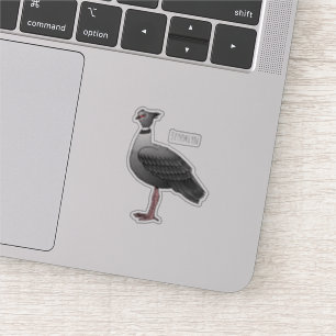 Sticker illustration de dessin animé d'oiseau crieur du Su