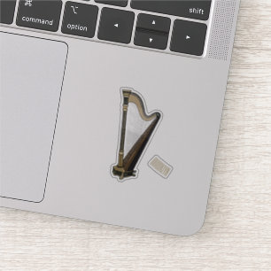 Sticker Illustration de dessin animé sur la harpe