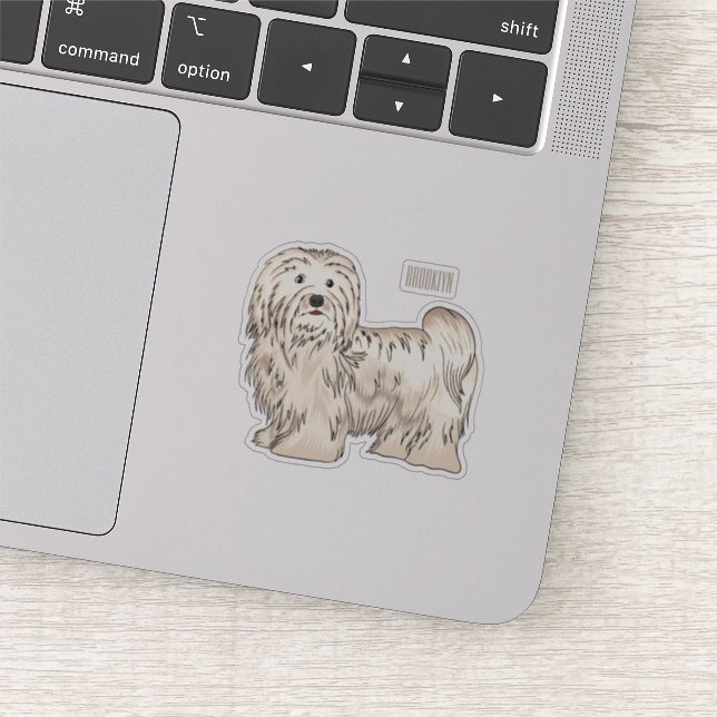 Sticker Illustration de dessin de chien de Havan (Détail)
