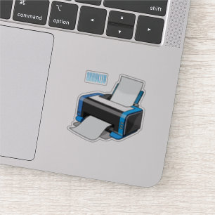 Sticker Illustration de dessin d'imprimante