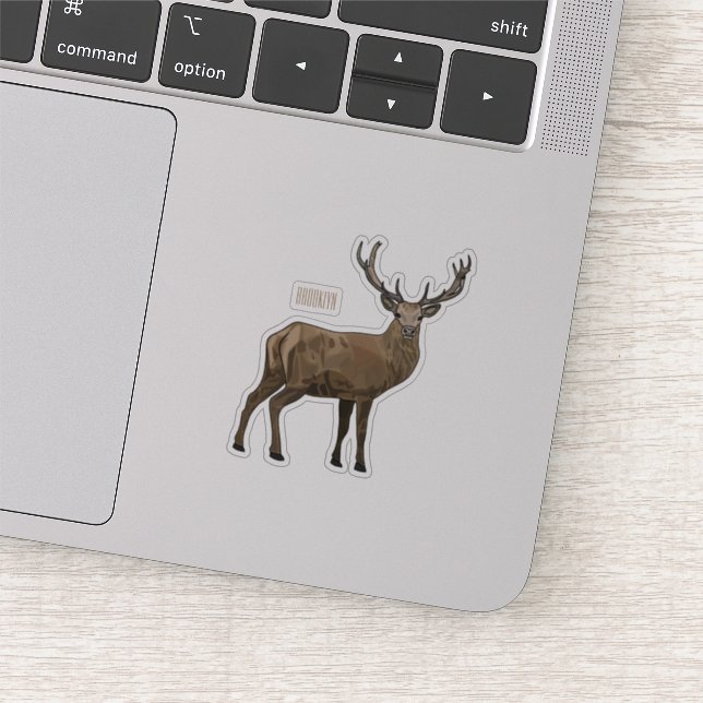 Sticker Illustration de dessin sur le cerf (Détail)