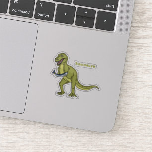 Sticker Illustration de dinosaure T rex drôle
