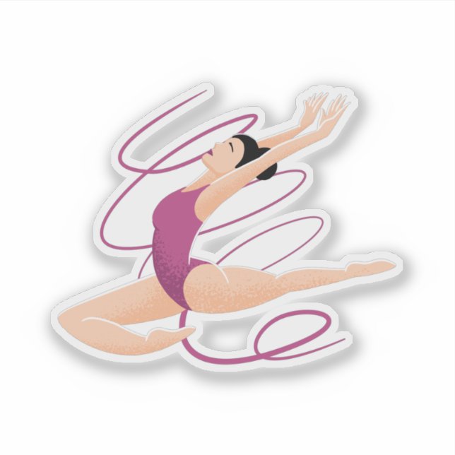 Sticker Illustration de gymnaste (Devant)