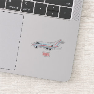 Sticker Illustration de jet privé