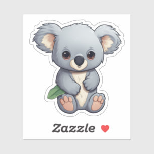 Sticker Illustration de koala du dessin animé