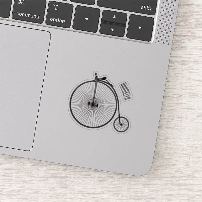 Sticker Illustration de la bande dessinée de vélo à grande (Détail)