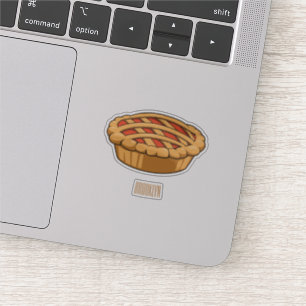 Sticker Illustration de la caricature à tarte