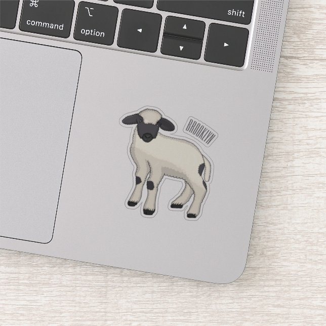 Sticker Illustration de la caricature de mouton Valais Bla (Détail)