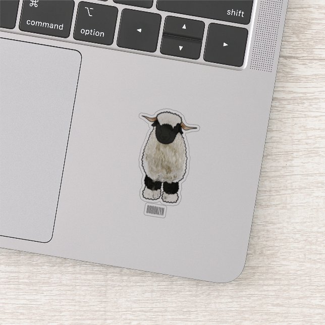 Sticker Illustration de la caricature de mouton Valais Bla (Détail)