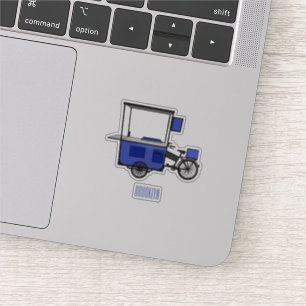 Sticker Illustration de la charrette alimentaire