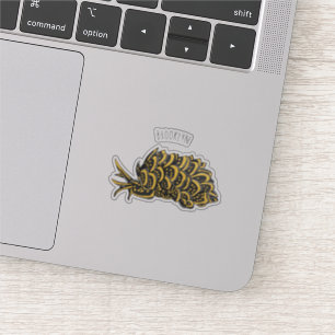 Sticker Illustration de la feuille de limace de mer grillé