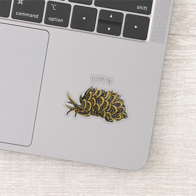 Sticker Illustration de la feuille de limace de mer grillé (Détail)