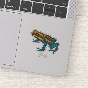 Sticker Illustration de la grenouille à fléchettes de pois