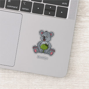 Sticker Illustration de la koala de Cute et de la noix de 