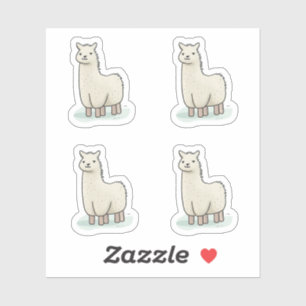 Sticker Illustration de la llama mignonne - Adorable et ca