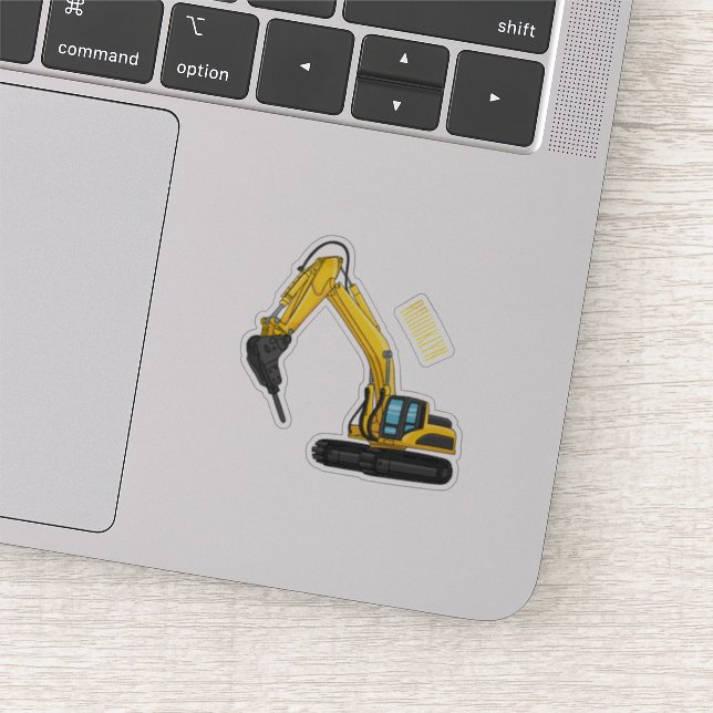 Sticker Illustration de la pelle de rupture (Détail)