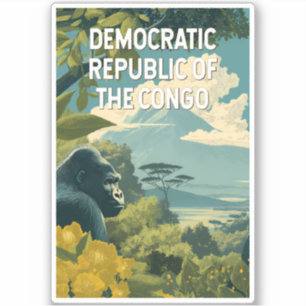 Sticker Illustration de la République démocratique du Cong