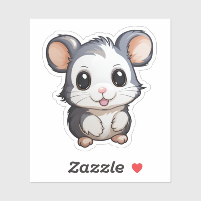 Sticker Illustration de la souris de dessin (Feuille)