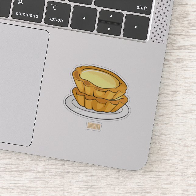 Sticker Illustration de la tarte à l'oeuf (Détail)