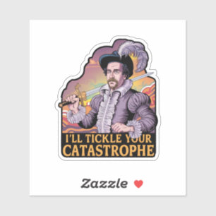 Sticker Illustration de l'Humour de devis coloré amusant