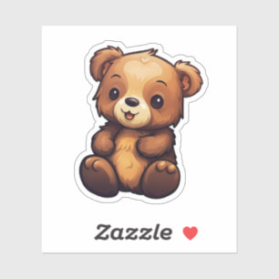 Sticker Illustration de l'ours de dessin