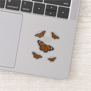 Sticker Illustration de papillon monarque