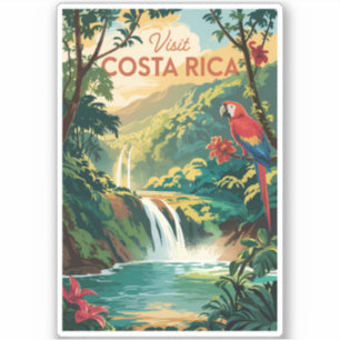 Sticker Illustration de perroquet du Costa Rica Art de voy