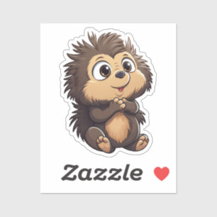 Sticker Illustration de porcupine de dessin