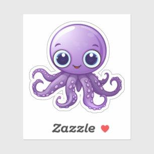 Sticker Illustration de poulpe de dessin