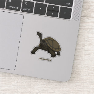 Sticker Illustration de tortue terrestre des Galapagos