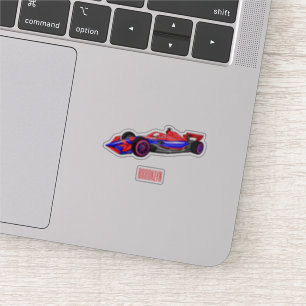 Sticker Illustration de voiture de course professionnelle