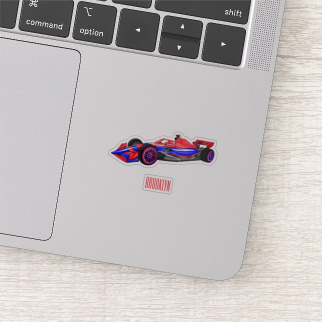 Sticker Illustration de voiture de course professionnelle (Détail)