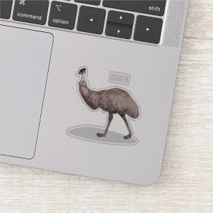 Sticker Illustration d'Emu bird