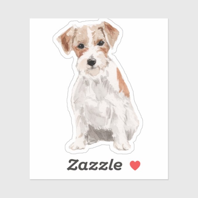 Sticker Illustration des aquarelles de chien de Cute Schna (Feuille)
