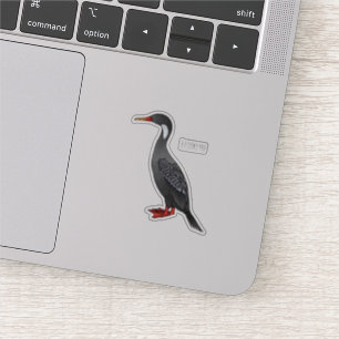 Sticker Illustration d'oiseau cormoran à pattes rouges