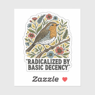 Sticker Illustration d'oiseau d'art folklorique pour la ju